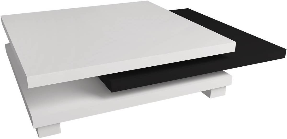 Mesa De Centro elena transformable blanconegro habitat y cromo 80 x 32