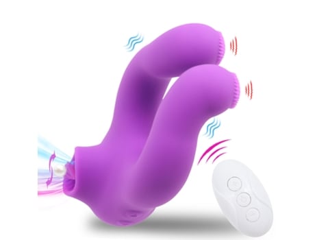 Vibrador para lamer la lengua con control remoto inalámbrico para adultos (púrpura) VEANXIN