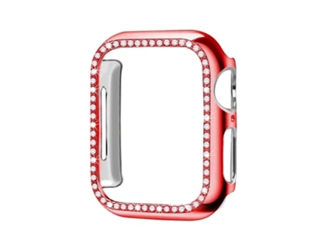 Carcasa de Reloj SLOWMOOSE de Diamante para Apple (Rojo - Série 4 5 40 Mm)