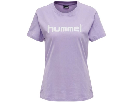 Camiseta de Mujer para Fútbol HUMMEL Go Logo Algodón Azul (M)