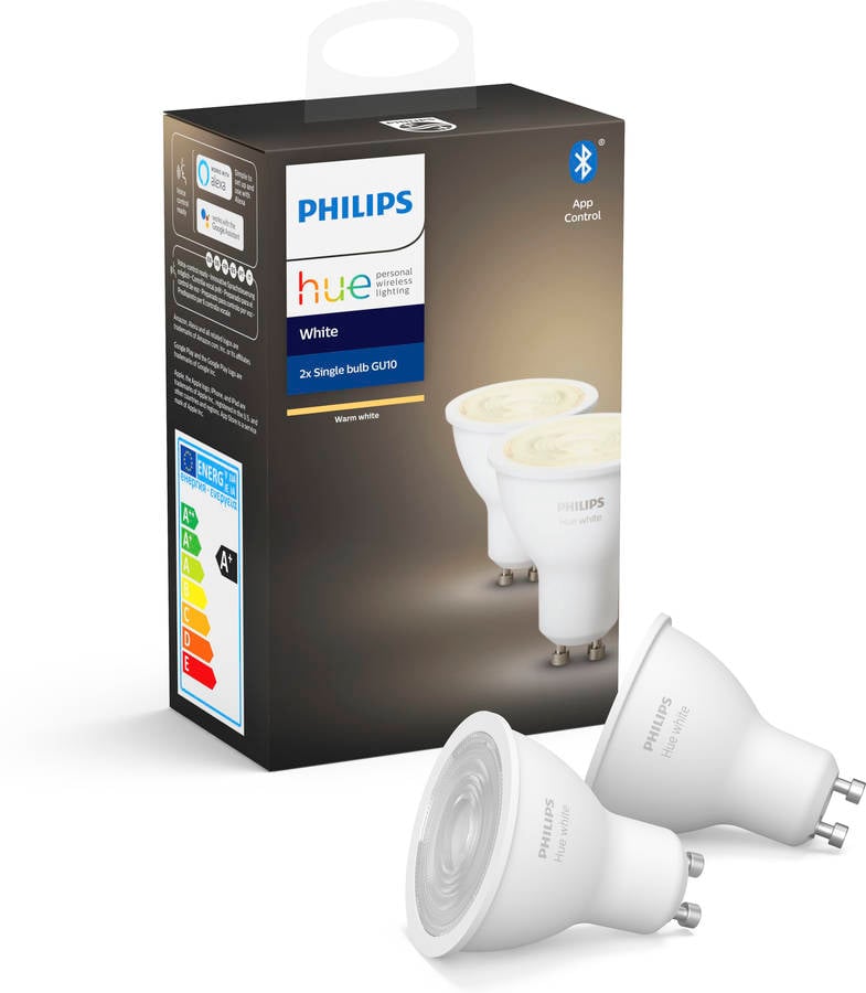 Kit 2 Bombillas Inteligentes PHILIPS HUE  (GU10 - Blanca Suave)