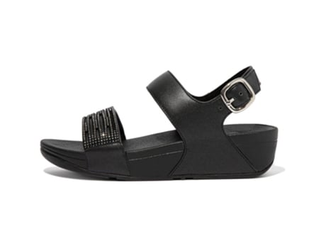 Sandalias Lulu Lasercrystal De Piel Con Tira Trasera Negro EU 41 Mujer FITFLOP