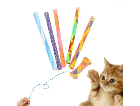 Spring Cat Toys Colorful Cat Spring Toys Y Cat Tube Toys ELKUAIE