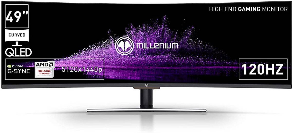 Monitor Gaming Curvo MILLENIUM MD49 DQHD (49'' - 4 ms - 120 Hz - VA/QLED/HDR10)