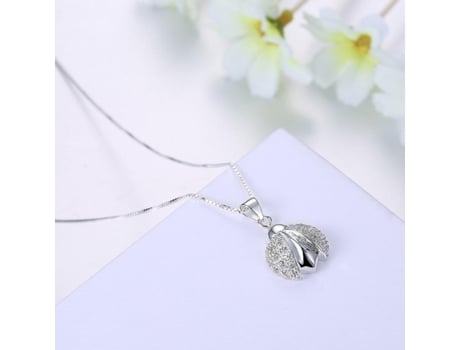 Collar de plata esterlina Fashion Diamond Ladybug colgante colgante colgante