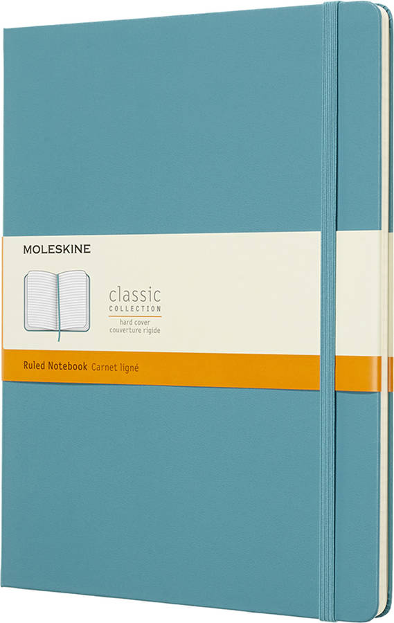 Bloc de Notas MOLESKINE Hardcover (Azul - Pautado - 19x25cm)