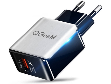 Cargador QGEEM QG-CH02 (3A - USB - Negro)