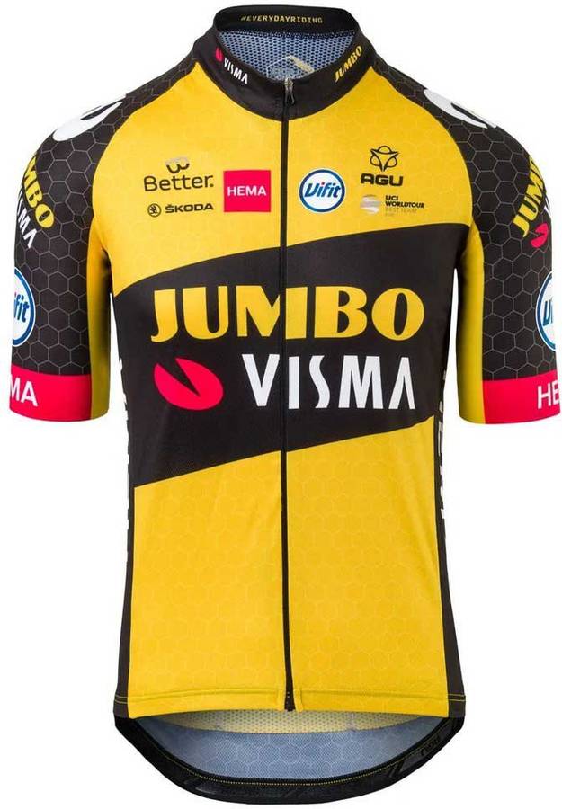 Camiseta para Hombre AGU Jumbo-visma 2021 Réplica Multicolor para Ciclismo (M)