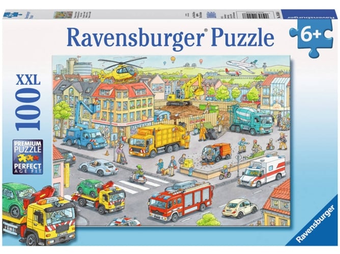 Puzzle RAVENSBURGUER Vehículos en la Ciudad (100 Piezas)