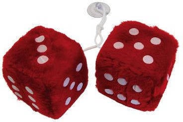 Carpoint Dados De peluche rojo accesorio hp autozubehör 510079