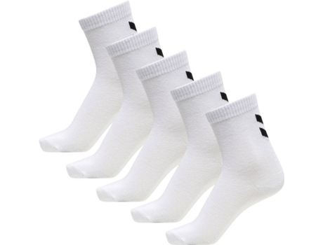 Conjunto de 5 Medias HUMMEL Algodón Hombre (37-40 - Blanco)