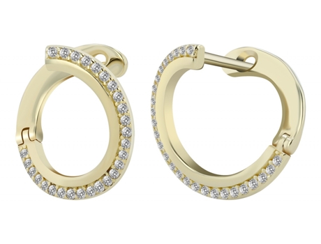 Joyas Oro 8K – Pendientes de Aro en Oro con Circonitas Luja