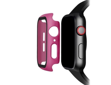 Carcasa de Reloj SLOWMOOSE para Apple Watch Screen Protector Cover Case Case Bumper (Rosa - 42 Mm Série 1 2 3)