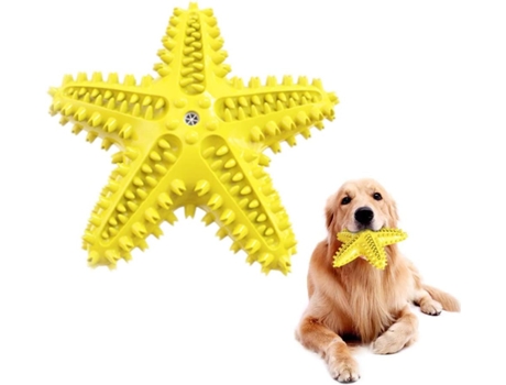 Cepillo de dientes para perros en forma de estrella de mar, juguetes para masticar, goma duradera, juguete para limpiar los dientes de cachorro, ju...