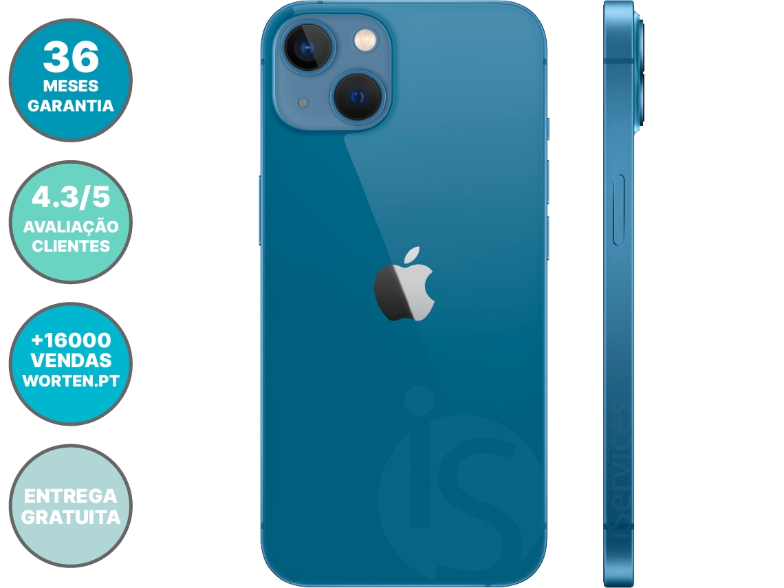 Apple iPhone 13, 128 GB, azul, operadores GSM (reacondicionado)