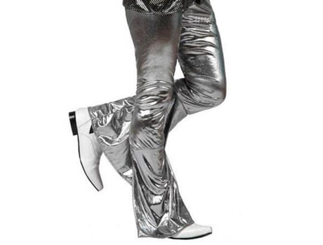 Pantalón para Adultos Th3 Party Disco Shine Silver