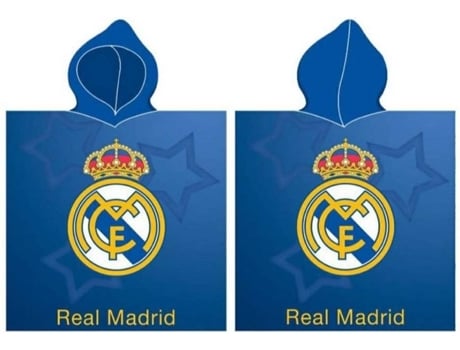 Real Madrid Poncho playa toalla tiempo libre y sportwear unisex infantil juventud multicolor talla azul