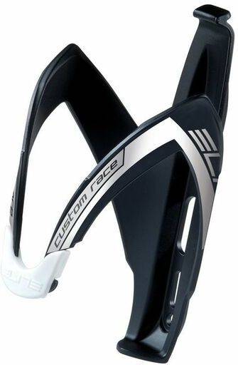 Elite Custom Race de fibra para bicicleta transportador botellas tom mate logo blanco