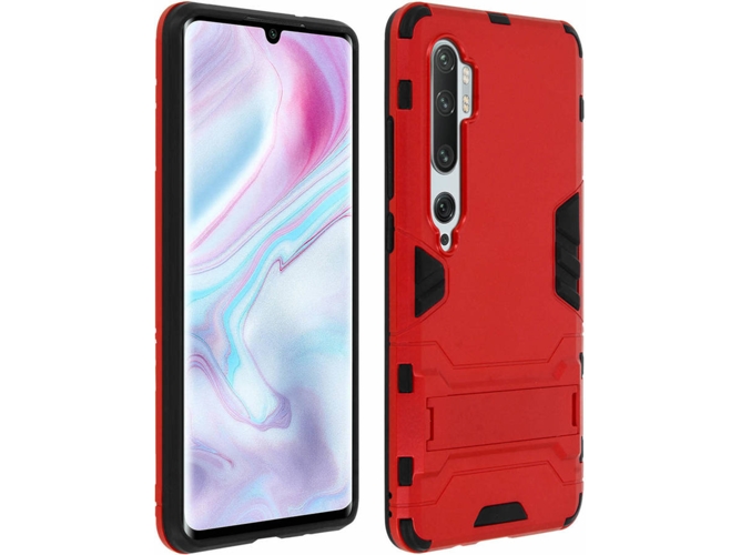 Carcasa Xiaomi Mi Note 10, Note 10 Pro AVIZAR Híbrido Rojo