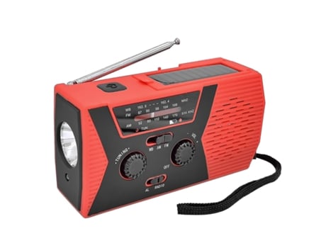 Emergency Solar Hand Crank Dynamo 4000mah Weather Radio Flashlight Charger