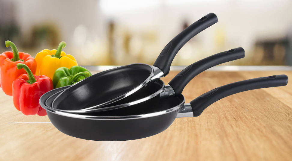 Trem de Cocina Antiadherente para la Inducción MAGEFESA (Acero Vitrificado - Negro - 10 Piezas)