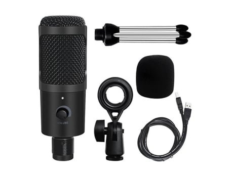 Microfone usb de metal condensador gravação d80 mic com suporte[uma]