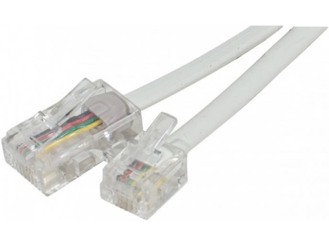 Cable Telefónico CONNECT 911740 (2m - Blanco)