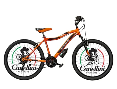 Bicicleta infantil VORTEX 24 - 18 velocidades (Naranja/negro) BICICLETTE CANELLINI