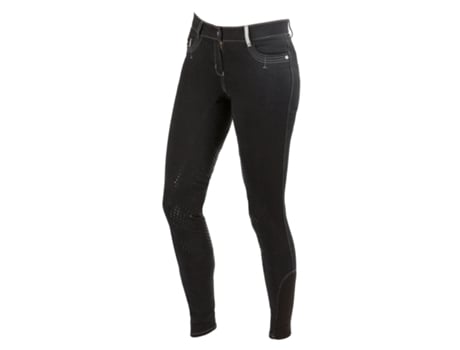 Pantalones de Niña para Equitación COVALLIERO Agarre Total Basicplus Negro (10 años)