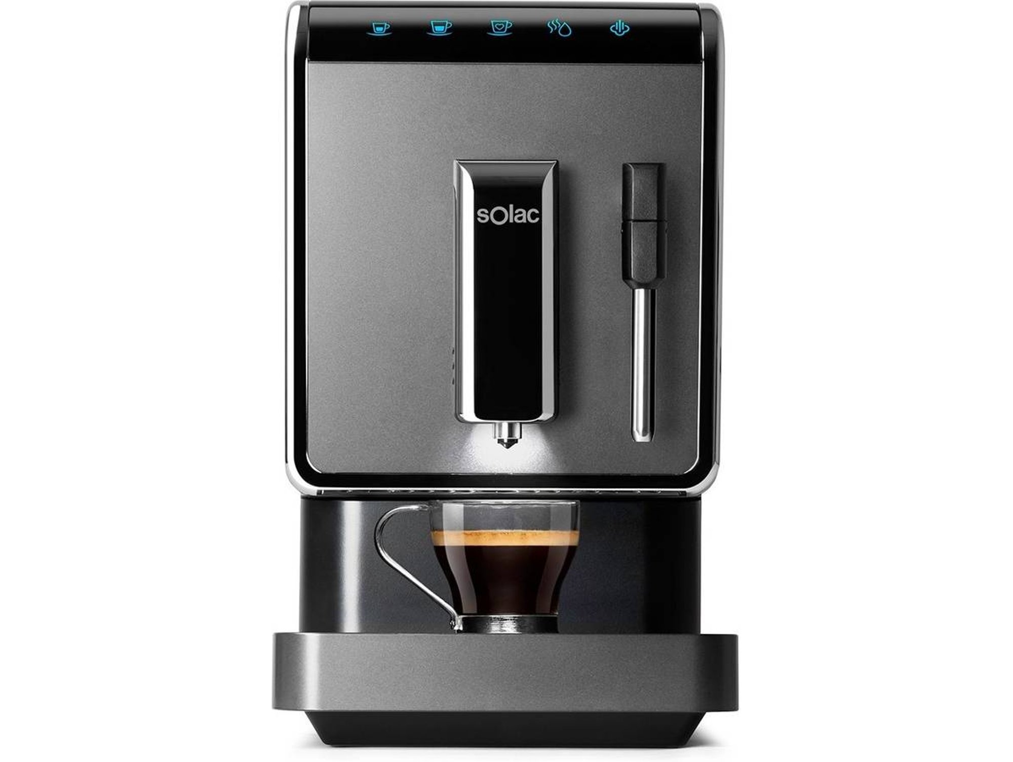 Solacca4810 Automatic Coffeemaker. cafetera automática19 bar 1470w. diseño compacto 18cm. en 40s. capuccinador. autolavado. espresso suave y favoritos personalizables. negra ca4810 19 1470w