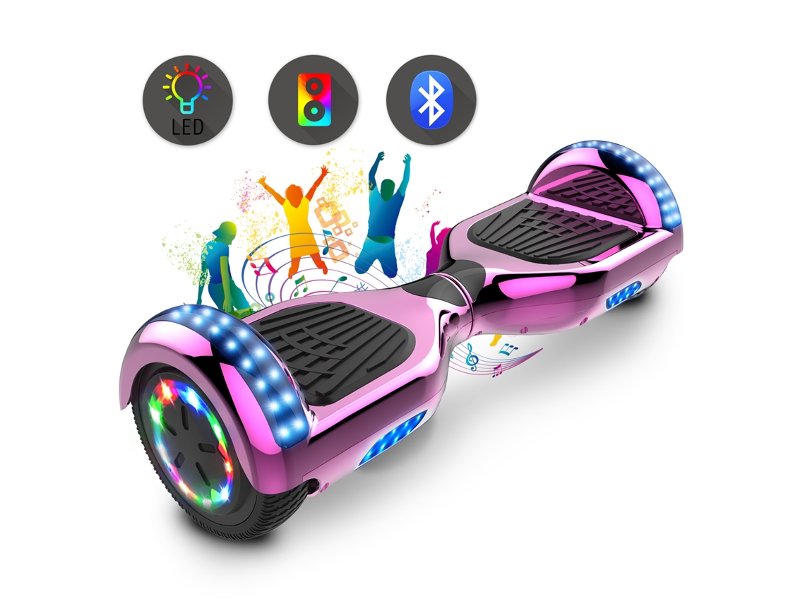 Hoverboard HITWAY 6.5 Led Light Bluetooth Speaker Rosa Worten.es