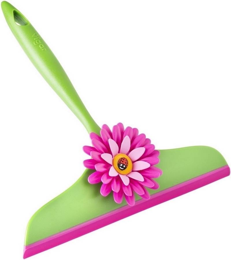 Addis Flower Power mamparas material goma abs pp tpr verde 23 x 4 cm escobilla limpiacristales vigar