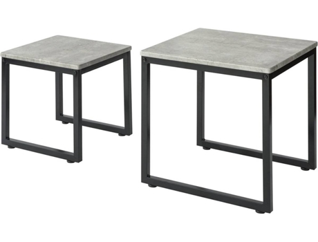 Mesa Sobuy Fbt42hg mdf y metal 50 x cm 40 nido de set 2