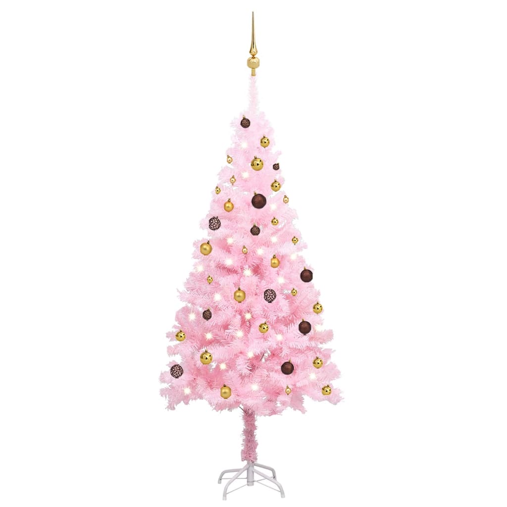 Set De Árbol navidad artificial con led y rosa 180 cm vidaxl luzes 93x18