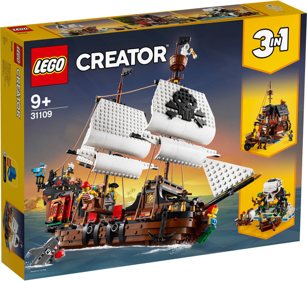 LEGO Creator 3 en 1: Barco Pirata (Edad Mínima: ‍9 - 1260 Piezas)