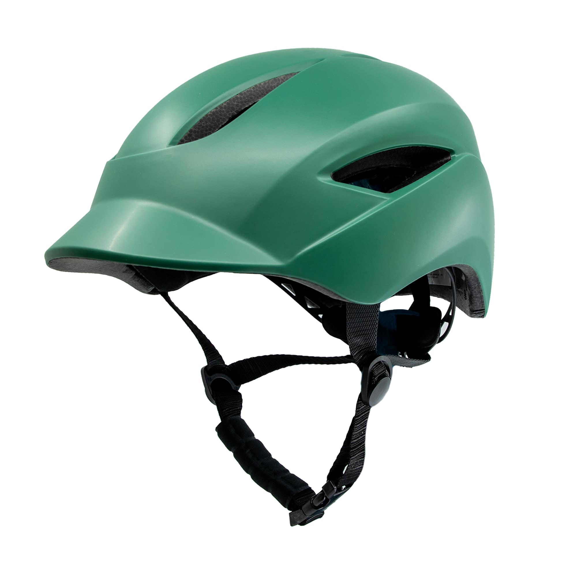 Casco CRAZY SAFETY de Bicicleta urbano Luz recargable USB Verde mate (L) Certificado EN1078