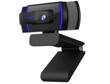 Webcam Enfoque automático con control de software de micrófono estéreo y cubierta de privacidad web Usb 1080P FHD negro