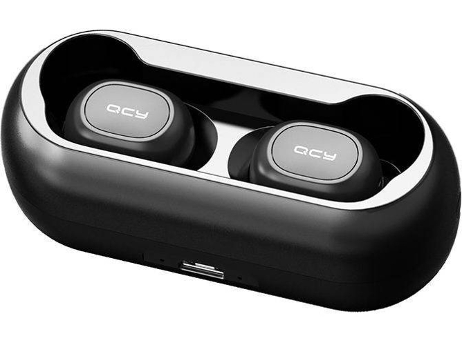 Auriculares Bluetooth True Wireless QCY T1C (In Ear - Micrófono - Negro)