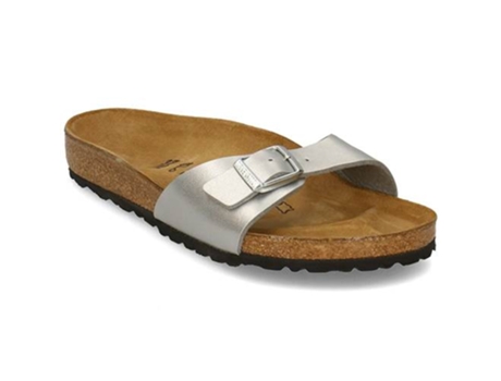 Chanclas BIRKENSTOCK Madrid Piel (39 - Plateado)