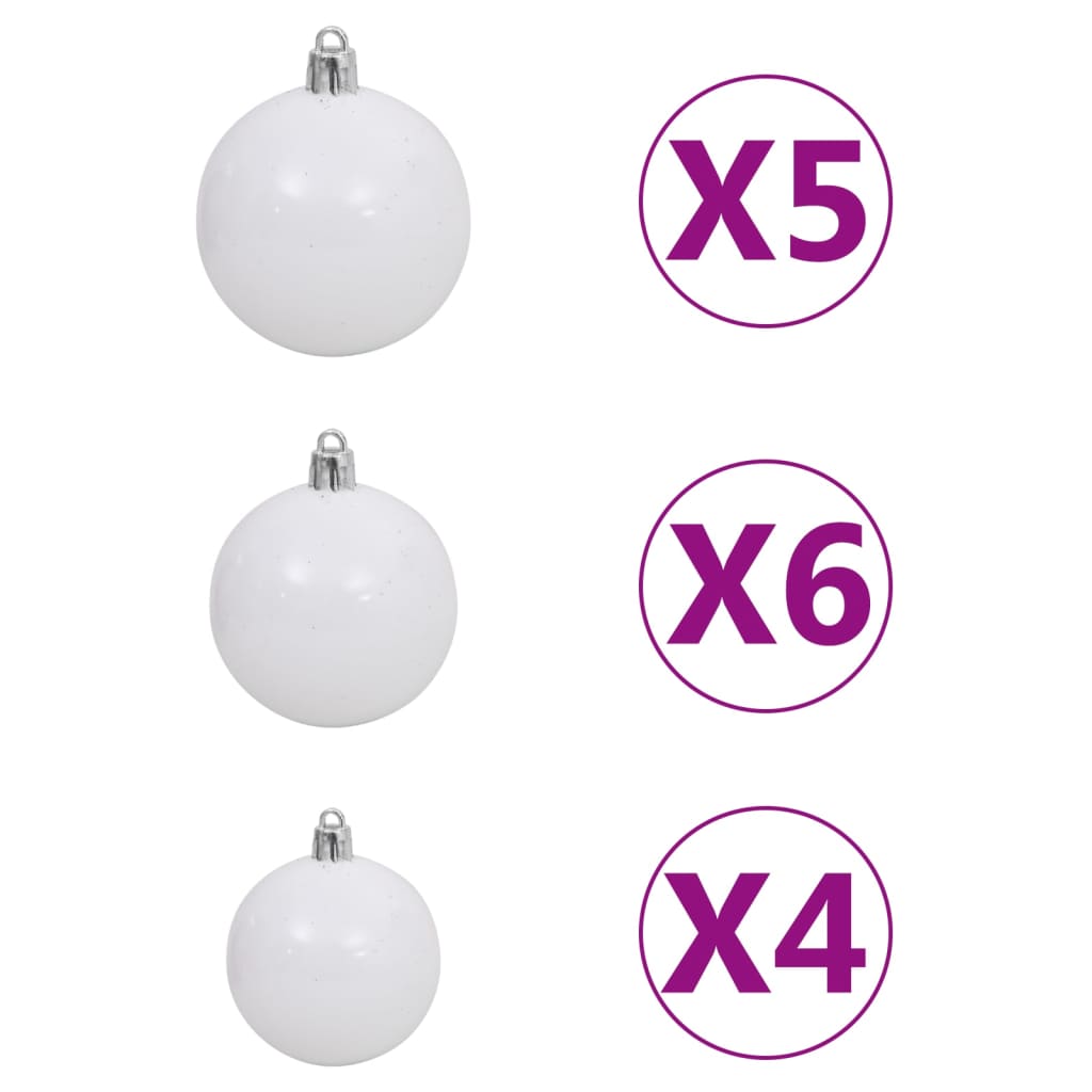 Medio Árbol De navidad artificial led y 564 ramas 180 cm vidaxl con luzes 9x18