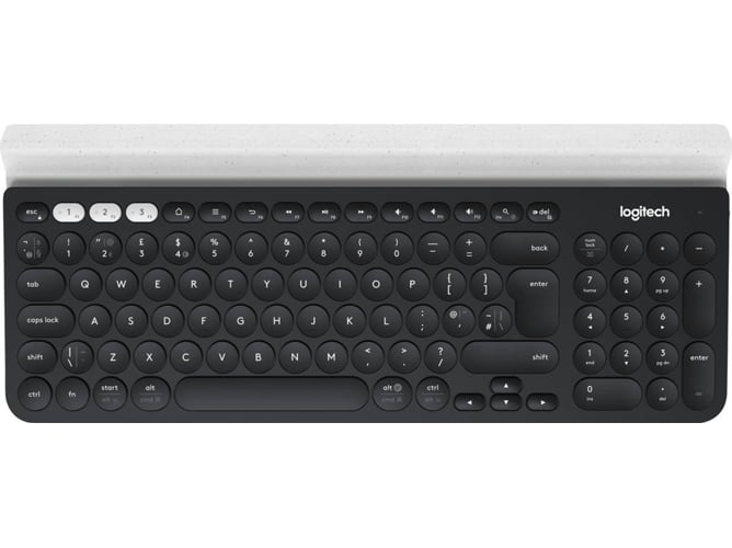 Teclado LOGITECH K780 (Inalámbrico - Layout Suizo - Teclado Numérico)