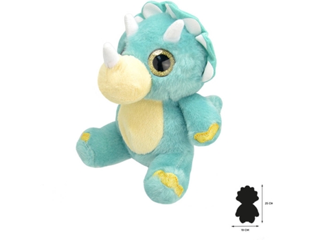 Peluche WILD PLANET Triceratops (25 x 19 x 25 cm - Poliéster)