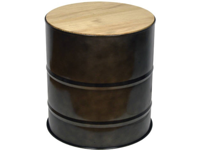 Mesa de Apoyo DS MUEBLES 770041 Tambor (Negro - Madera y Metal) | Worten.es