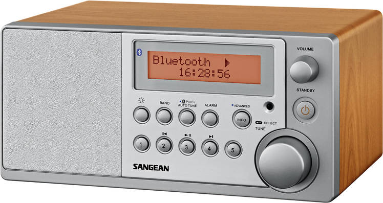 Radio Portátil SANGEAN DDR-31BT Nogal (Digital - DAB+ / FM - Bluetooth)