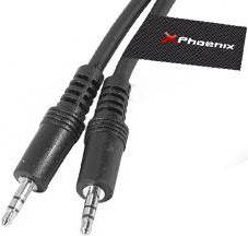 Cable Audio PHOENIX TECHNOLOGIES (Jack 3.5 mm - 5 m - Negro)