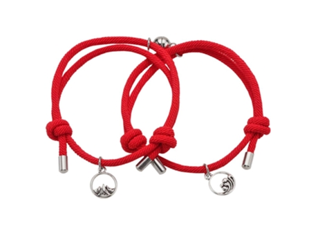 Pulsera Par con Imán - Rojo