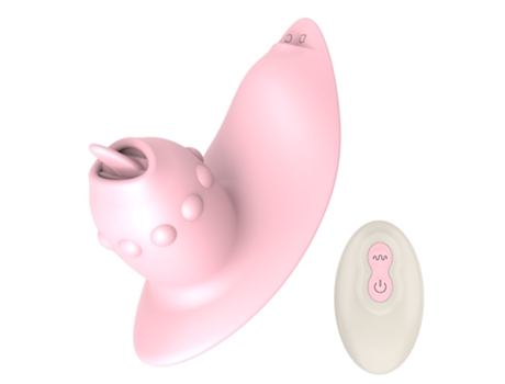 Vibrador para lamer la lengua portátil con control remoto con 8 modos para mujeres (rosa) VEANXIN