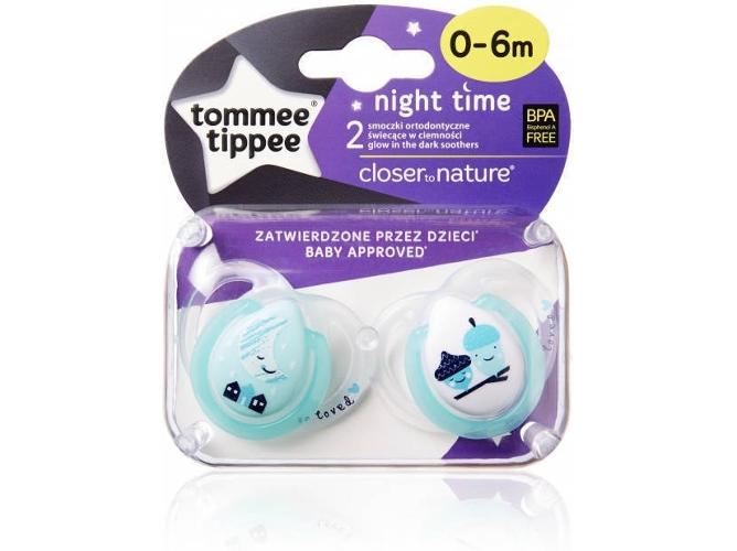 Pack 2 Chupetes TOMMEE TIPPEE Night Time