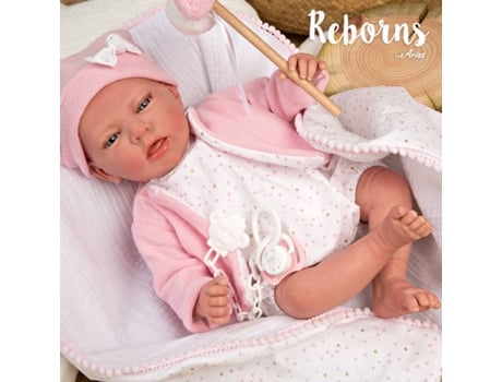 Bebé Reborn 38 cm Inna Rosa con Manta