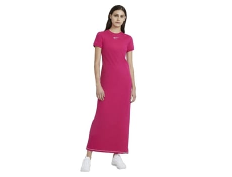 Vestido de Mujer NIKE. Nike Nsw Icn Clsh Maxi Rosa (XS)